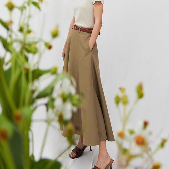 Damen Eleganter Maxirock mit Weit geschnittenem Design Shop Nory