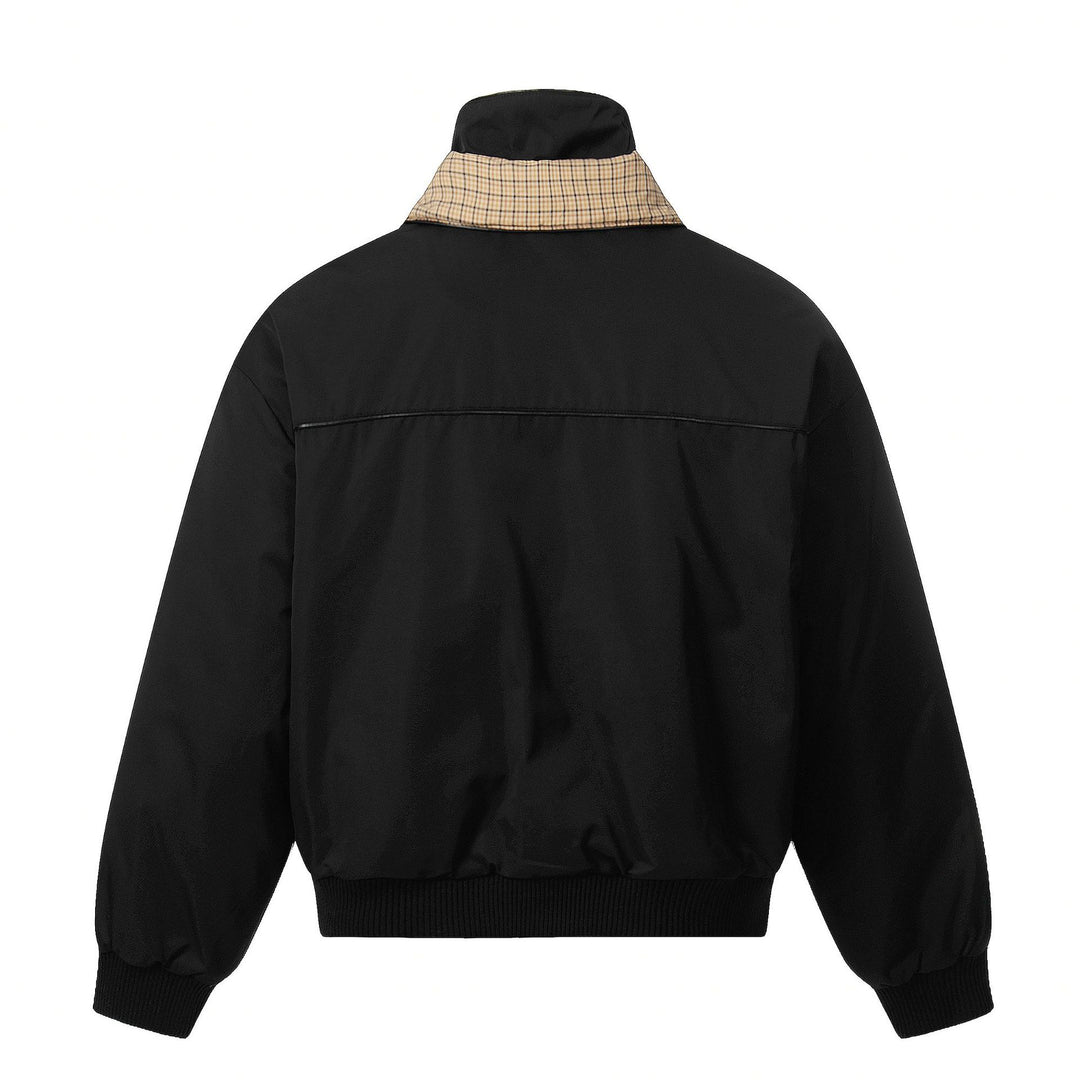 Unisex Kurzblouson mit hohem Doppelkragen und kariertem Innenfutter Shop Nory