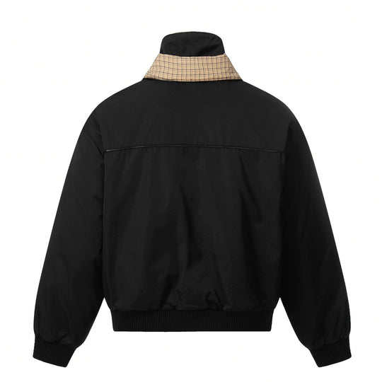 Unisex Kurzblouson mit hohem Doppelkragen und kariertem Innenfutter Shop Nory