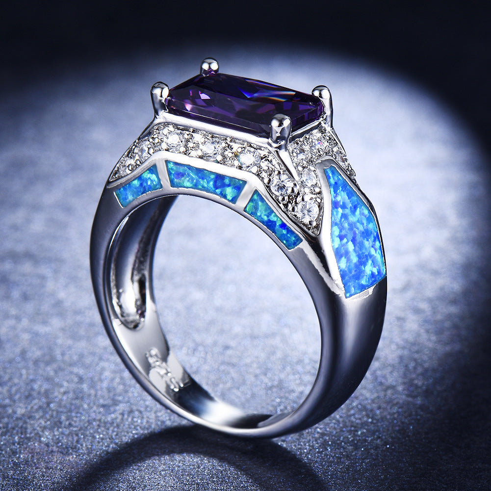 Damen Schmuckring mit mehrfarbigem Kristall und funkelnden Zirkonia Shop Nory