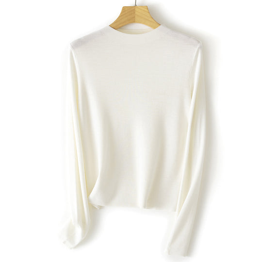 Damen Feinstrick-Pullover mit kurzem Stehkragen und schmaler Silhouette Shop Nory