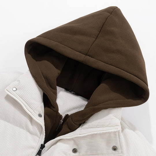 Herren Modische Steppjacke mit Kapuze Shop Nory