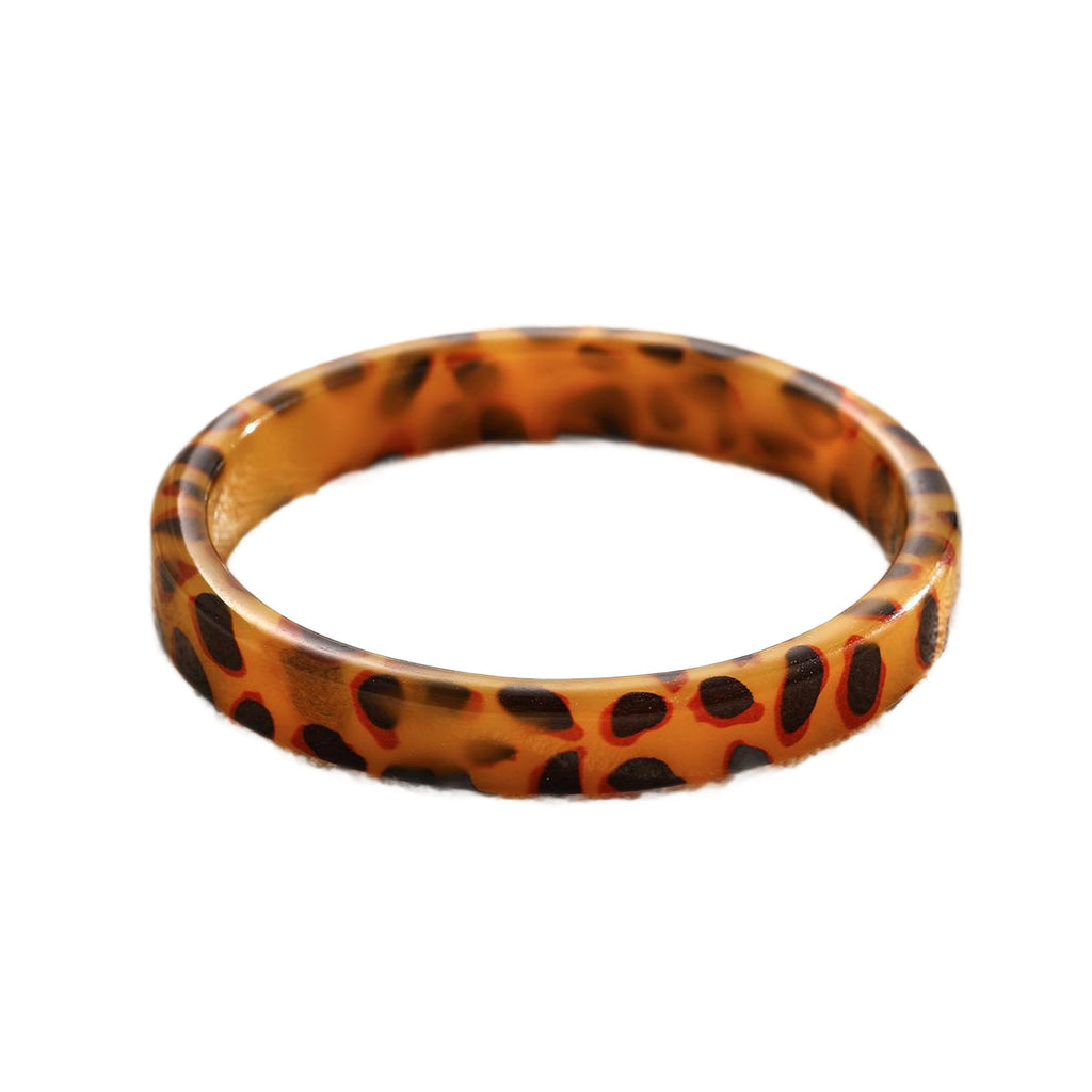 Damen Armreifen aus hochwertigem Acryl mit einzigartigem Leopardenmuster Shop Nory