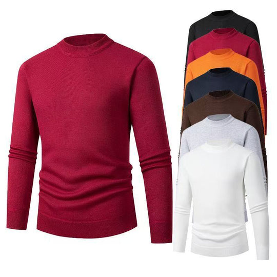 Herren Hochwertiger Strickpullover mit modernem Stehkragen