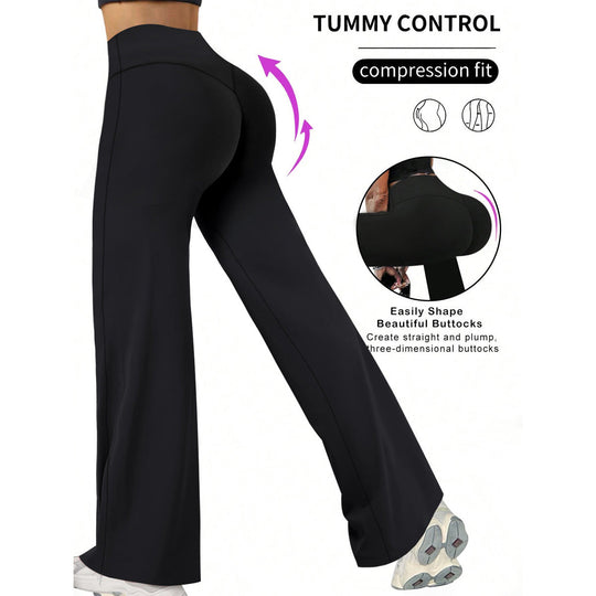 Damen Kompressionshose mit hoher Taille und Tummy Control