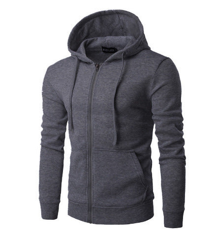 Herren nan schmal geschnittene Zip-Hoodie Jacke mit weichem Fleece-Innenfutter und Kängurutaschen Shop Nory