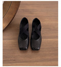 Damen Elegante Ballerinas mit dehnbarem Überkreuz-Riemen