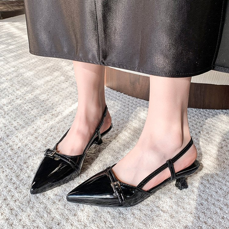 Damen elegante Slingback-Pumps mit spitz zulaufendem Design