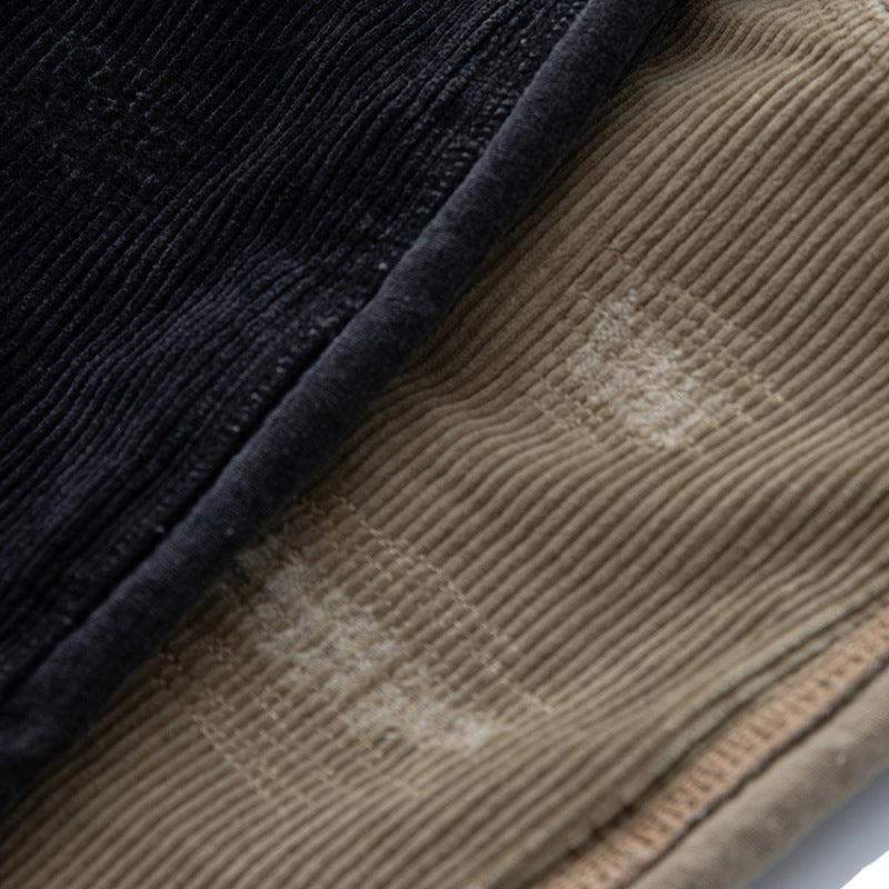 Herren Cordhose im Relaxed-Fit mit elastischem Tunnelzugbund und Used-Details Shop Nory