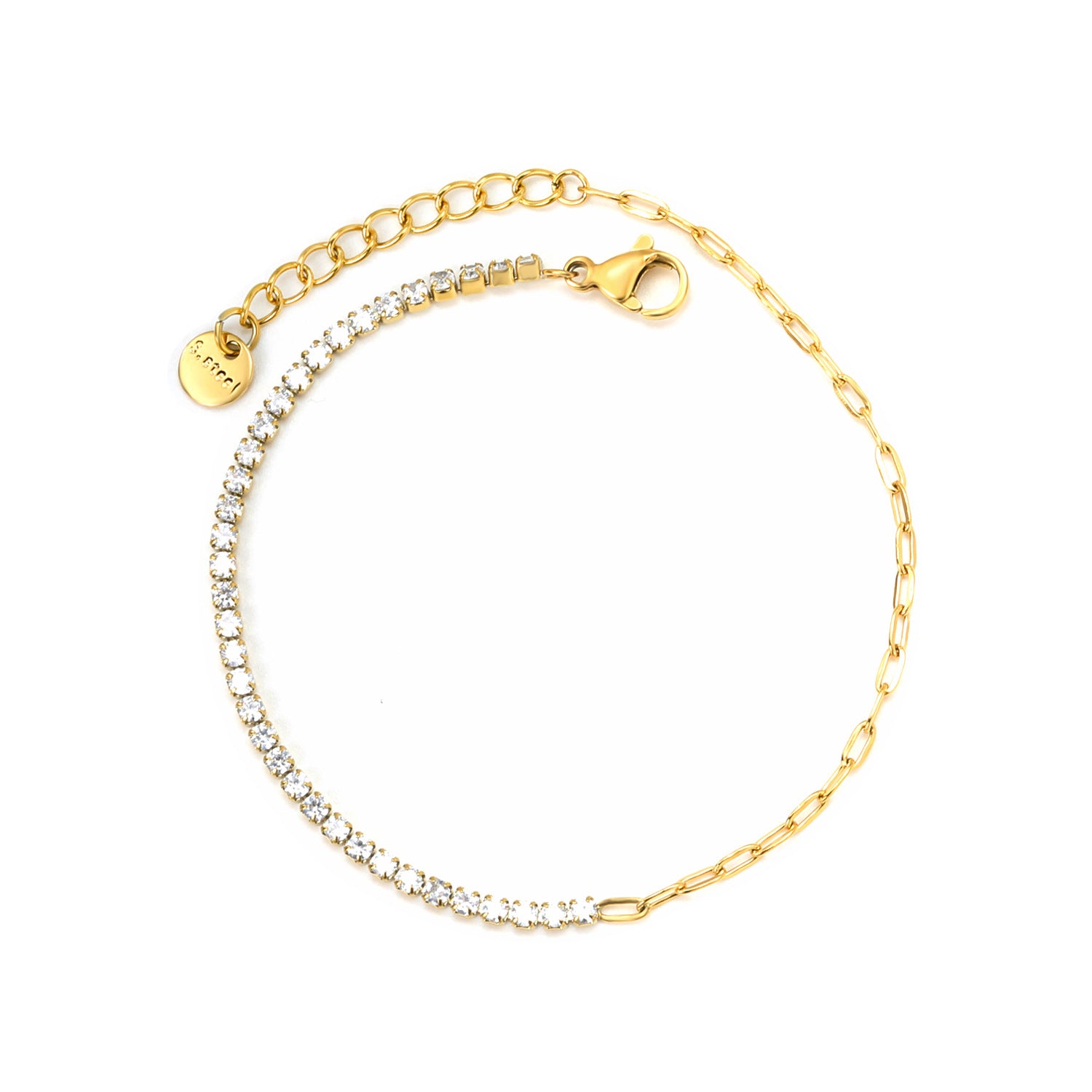 Damen Armband mit funkelnden Zirkonia und verstellbarem Design Shop Nory