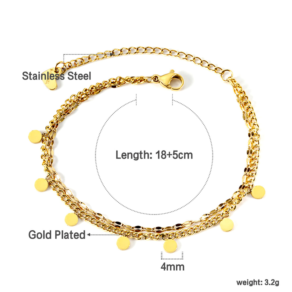 Damen trendiges Gliederarmband aus hochwertigem Edelstahl mit verstellbarem Verschluss Shop Nory