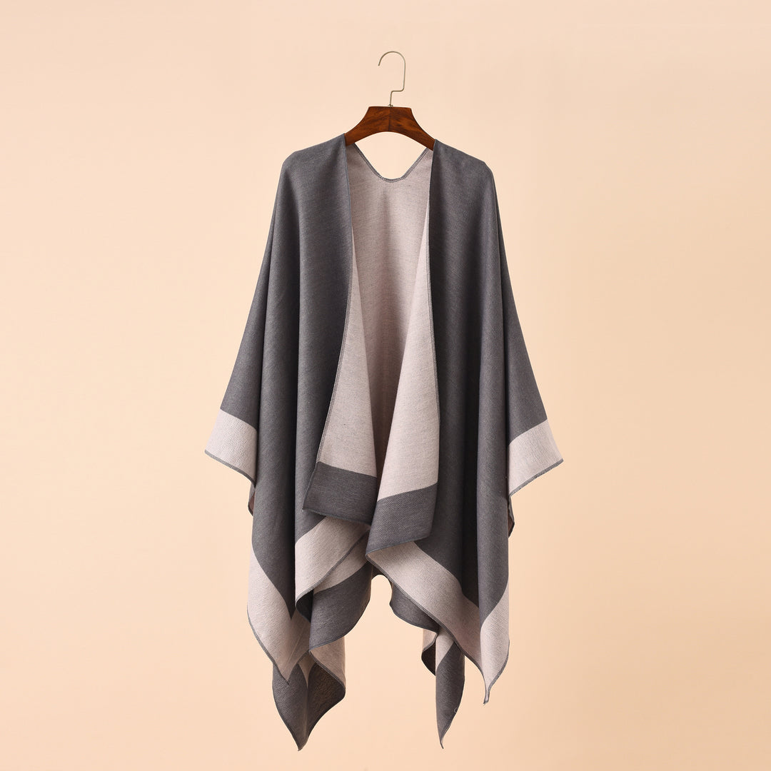 Damen Wendeponcho aus feiner Kaschmir-Mischung Shop Nory