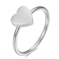 Damen Ring mit herzförmigem Design und modernem, minimalistischen Stil Shop Nory