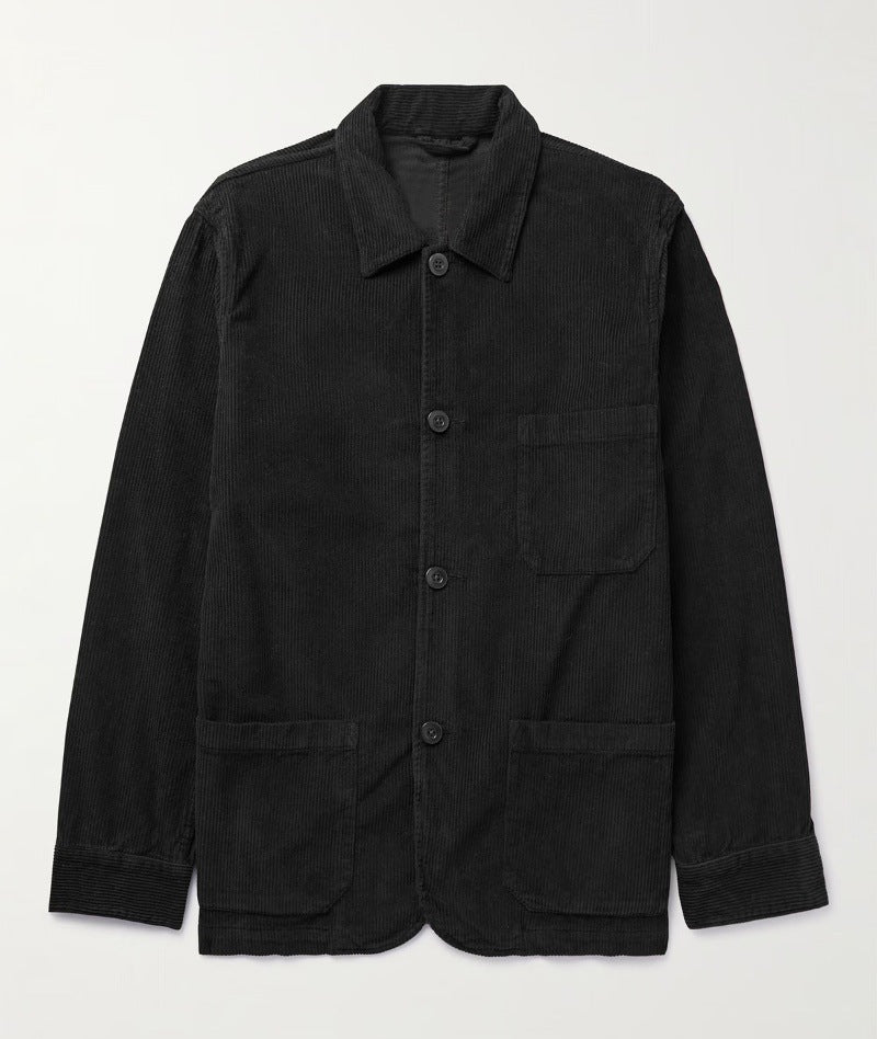 Herren Cord-Workerjacke mit Hemdkragen und aufgesetzten Taschen Shop Nory