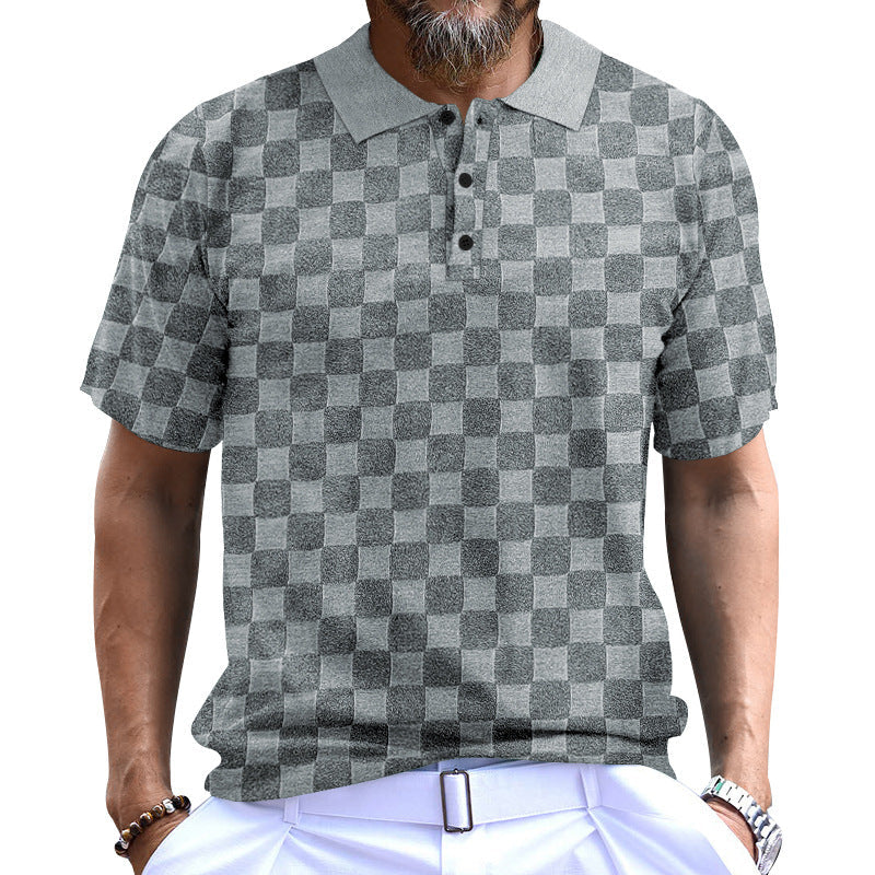 Herren Polo-Shirt mit strukturiertem Design und komfortablem Stehkragen