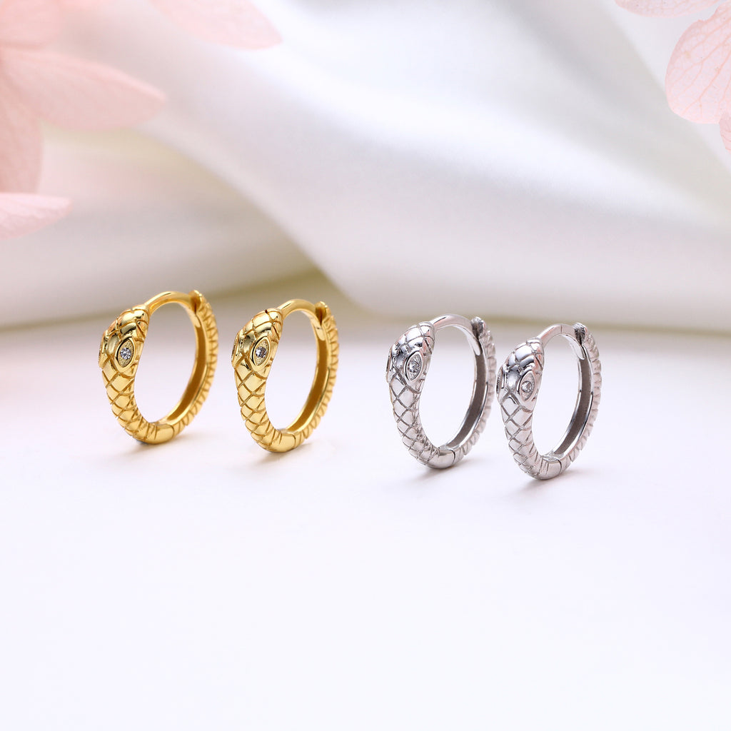 Damen Ohrhänger im einzigartigen Schlangendesign aus 925 Sterling Silber Shop Nory