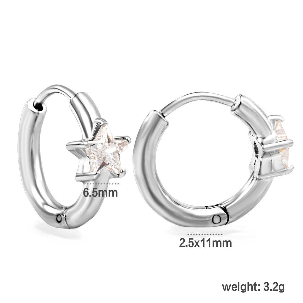 Damen Hängende Ohrringe mit herzförmigem Zirkonia und elegantem Design Shop Nory
