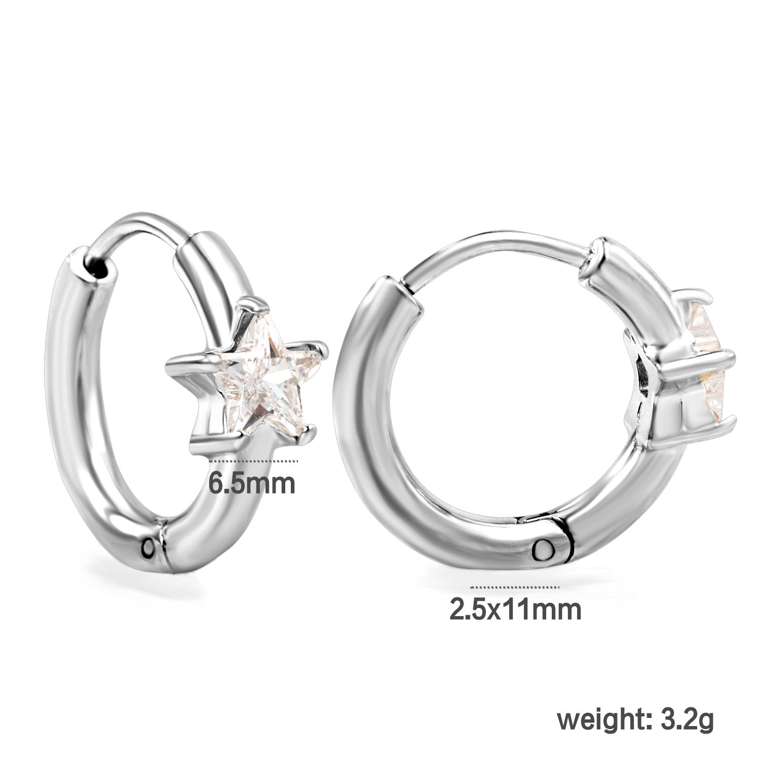Damen Hängende Ohrringe mit herzförmigem Zirkonia und elegantem Design Shop Nory