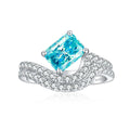 Damen eleganter Ring mit funkelndem Edelstein und Zirkonia-Verzierung Shop Nory