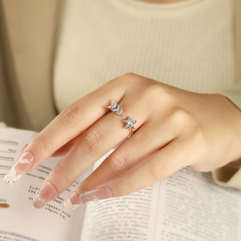 Damen Ring mit funkelndem Design und eleganten Zirkonia-Details Shop Nory