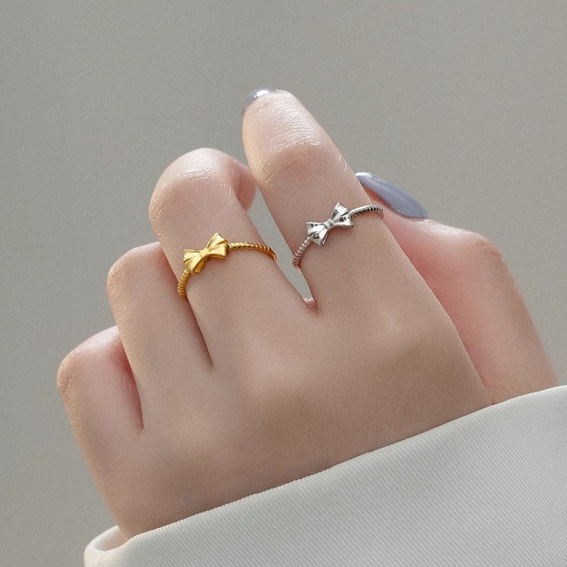 Damen Zierlicher Ring mit Schleifenmotiv Shop Nory