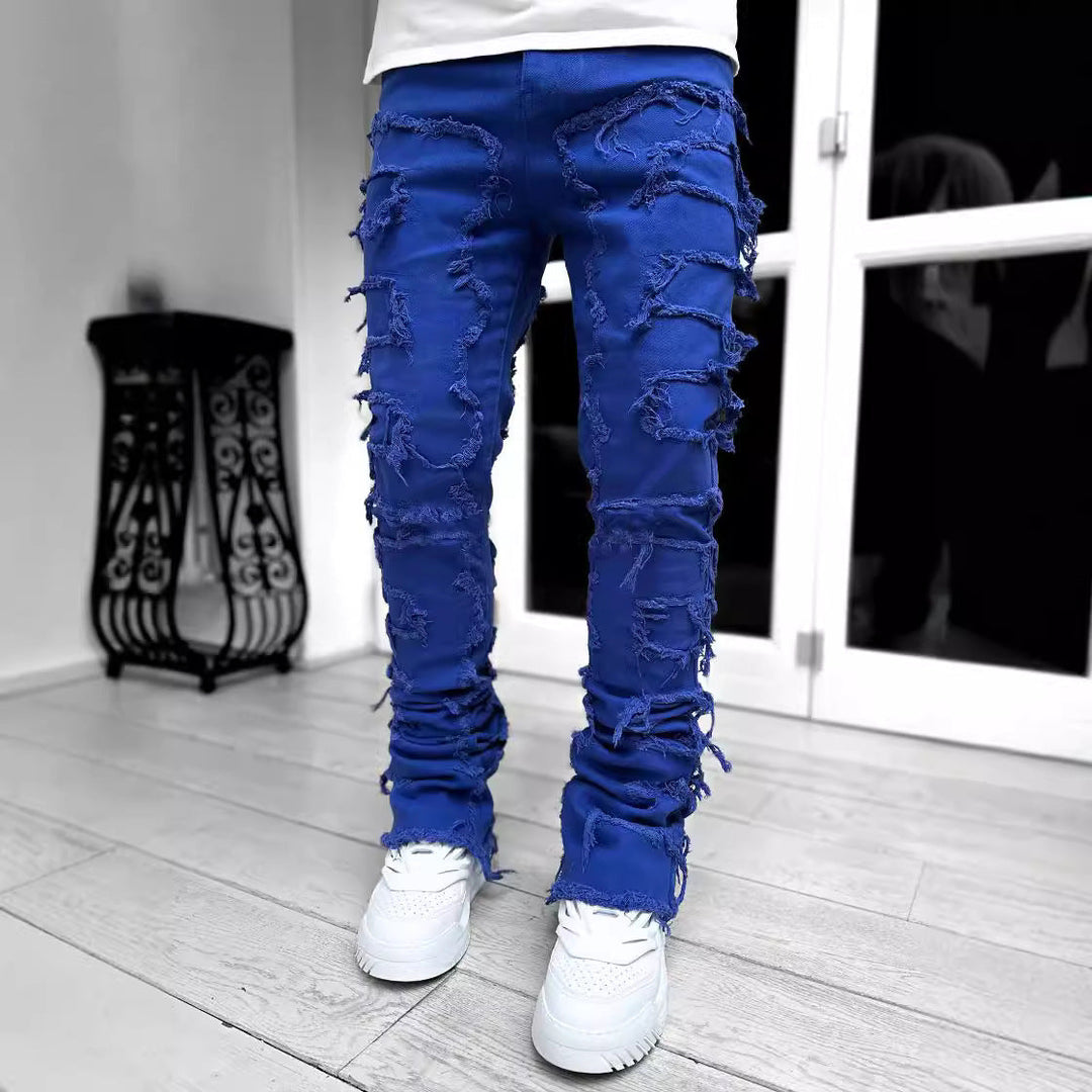 Herren Schnittige Jeanshose mit Rissoptik