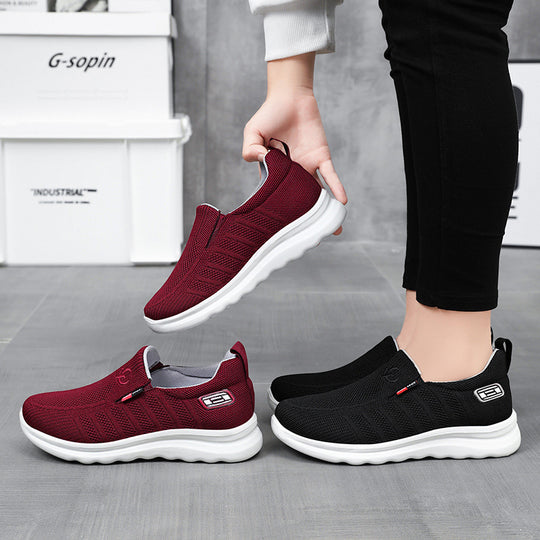 Herren nan atmungsaktiver gestrickter Slip-On Sneaker mit elastischem Einstieg und stoßdämpfender EVA-Zwischensohle Shop Nory