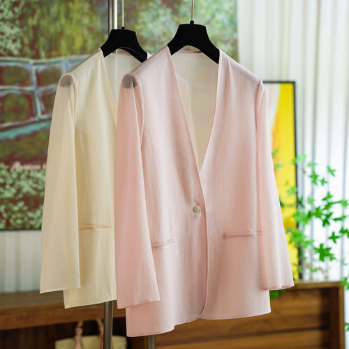 Damen Eleganter Blazer mit V-Ausschnitt Shop Nory