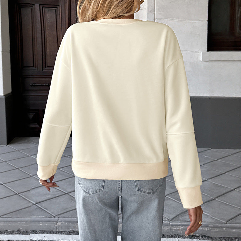 Damen Oversize‑Sweatshirt mit 3D‑Schleifen‑Applikation und Rundhalsausschnitt Shop Nory