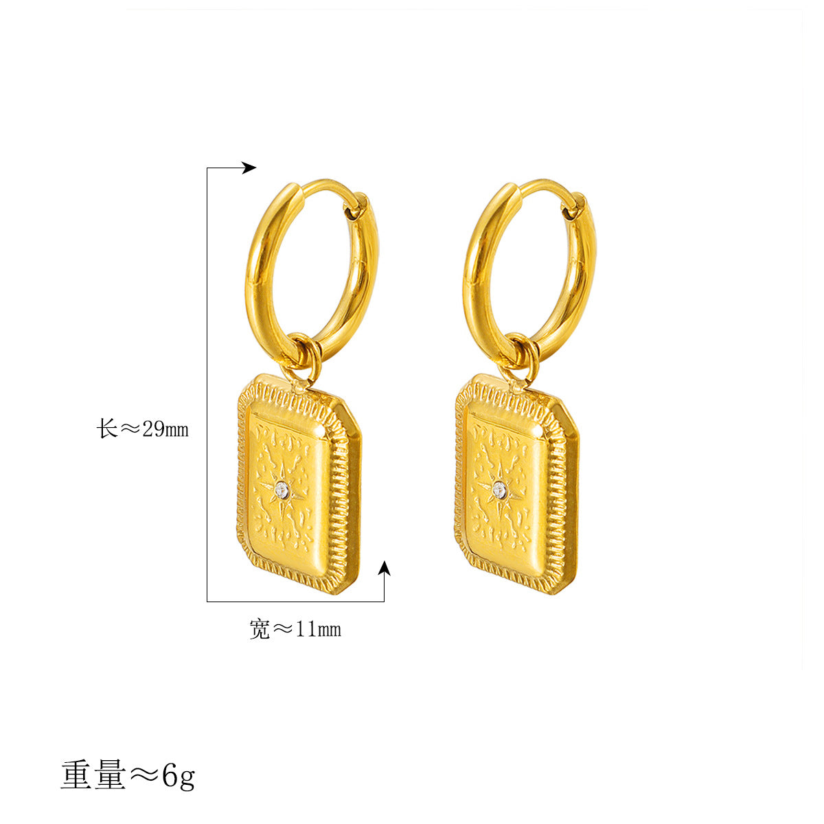 Damen Ohrhänger mit elegantem, geometrischem Anhänger Shop Nory