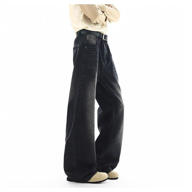 Damen Hochtaillierte Weite Jeans Shop Nory