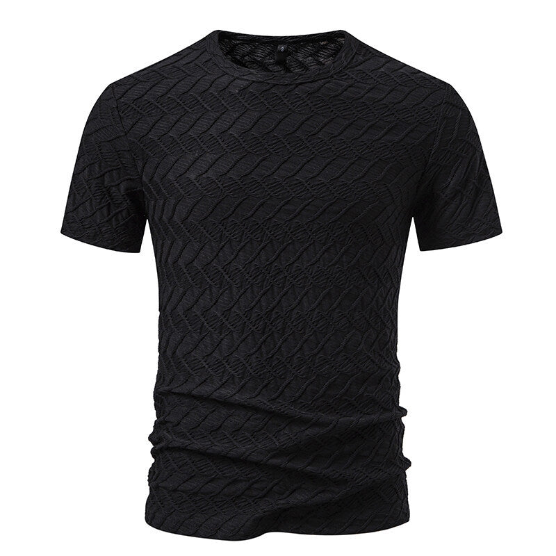 Herren Strukturiertes Kurzarmshirt mit modernem Design