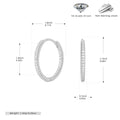 Damen Creolenohrringe mit funkelndem Zirkonbesatz aus 925 Sterling Silber Shop Nory
