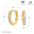 Damen Creolenohrringe mit funkelnden Zirkonstein-Akzenten aus hochwertigem 925 Sterling Silber Shop Nory