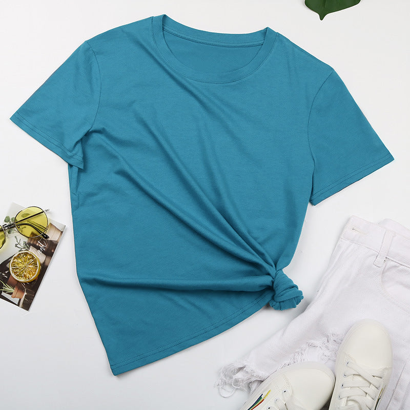 Damen Basic T-Shirt mit Lässigem Schnitt und Hochwertiger Baumwollqualität Shopnory