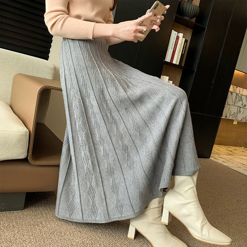 Damen Eleganter Maxirock mit strukturiertem Design Shop Nory