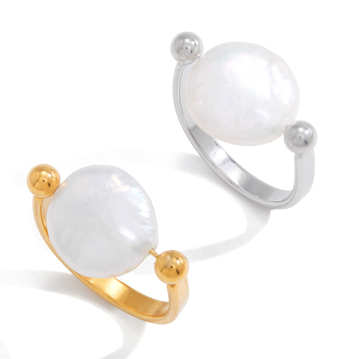 Damen Eleganter Ring mit Perlmutt-Design und hypoallergenen Eigenschaften Shop Nory