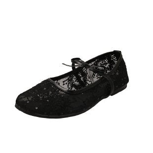 Damen Elegante Ballerinas mit dekorativem Schleifen-Design und glitzernden Applikationen