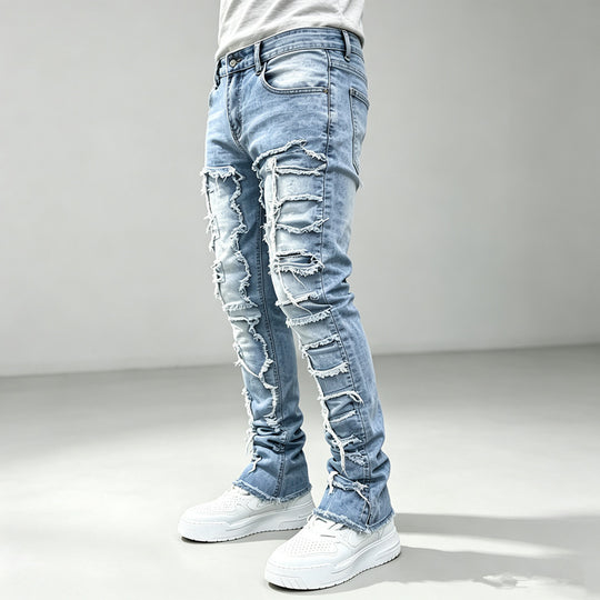 Herren Modische Ripped Jeans mit kreativen Destroyed-Details Shop Nory