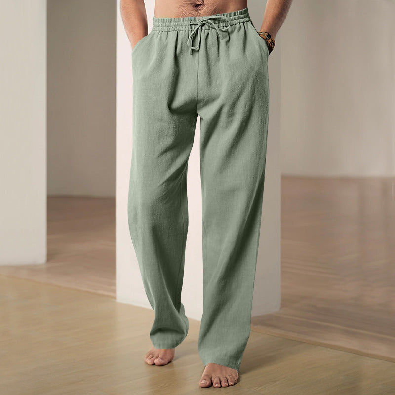 Herren entspannte Freizeithose mit elastischem Bund und praktischen Taschen