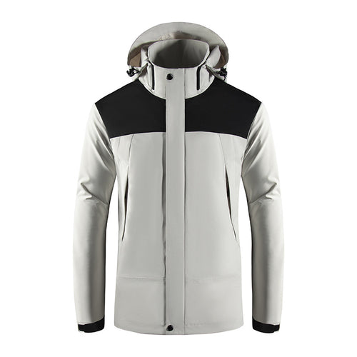 Herren Wind- und Wasserabweisende Softshelljacke mit Kapuze und verdecktem Reißverschluss Shop Nory