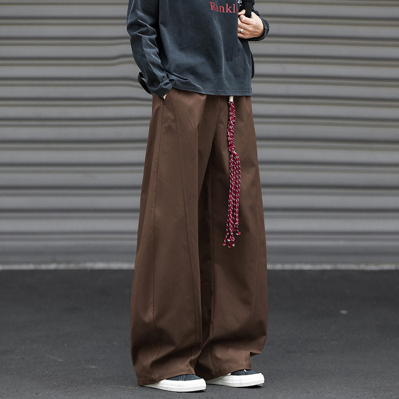 Herren Weit geschnittene Bundfaltenhose im Streetwear-Look mit extra weitem Bein Shop Nory