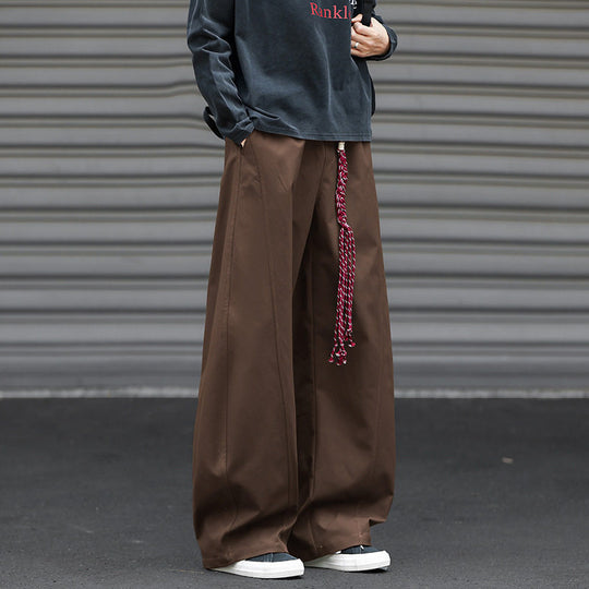 Herren Weit geschnittene Bundfaltenhose im Streetwear-Look mit extra weitem Bein Shop Nory