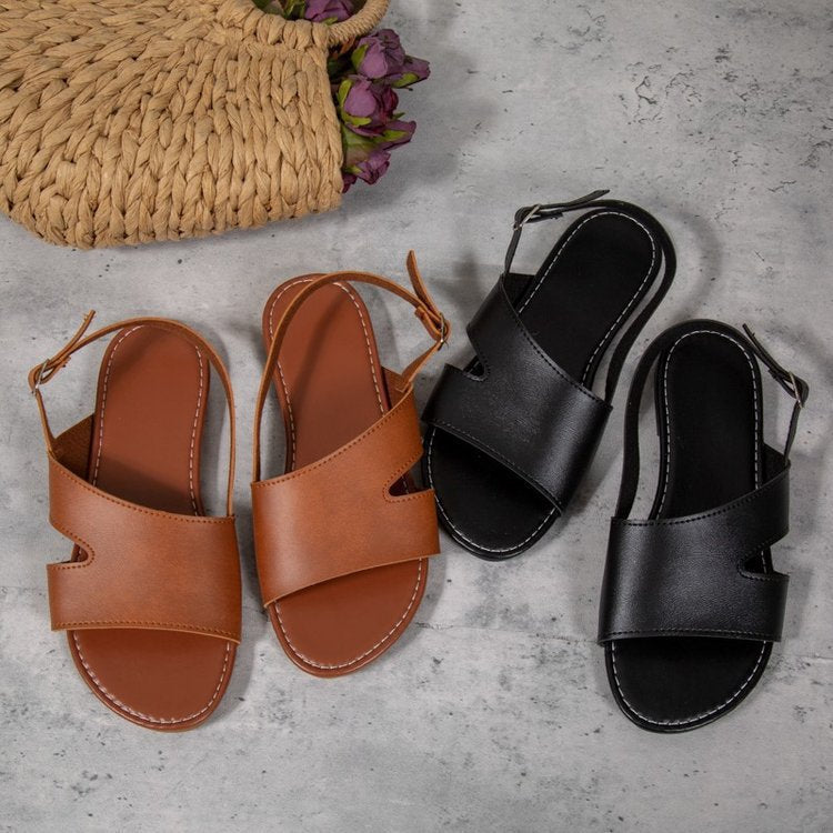 Damen bequeme Sandalen mit offenem Design und verstellbarem Riemen