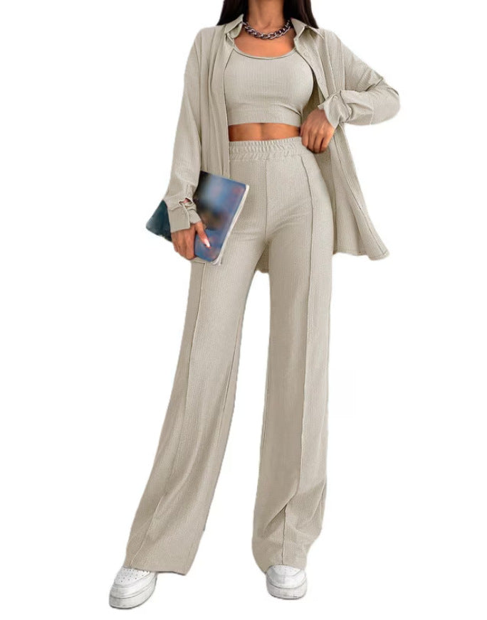 Damen Lässiges Zweiteiliges Set mit weitem Schnitt Shop Nory