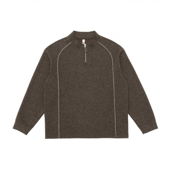 Herren Halbzip-Strickpullover mit Stehkragen, Raglanärmeln und Kontraststeppung Shop Nory