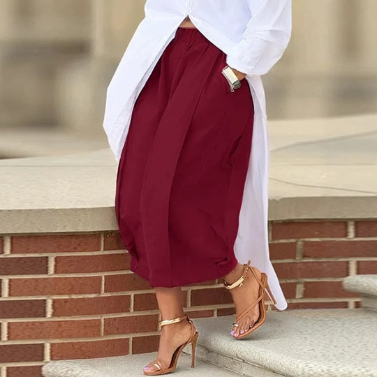Damen Culotte-Hose mit weitem Bein und präzisen Bügelfalten Shop Nory