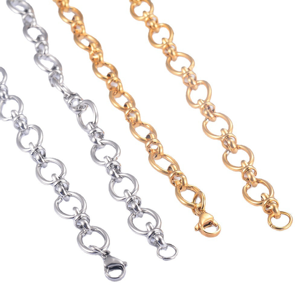 Damen elegante Kette mit ovalen Gliedern Shop Nory