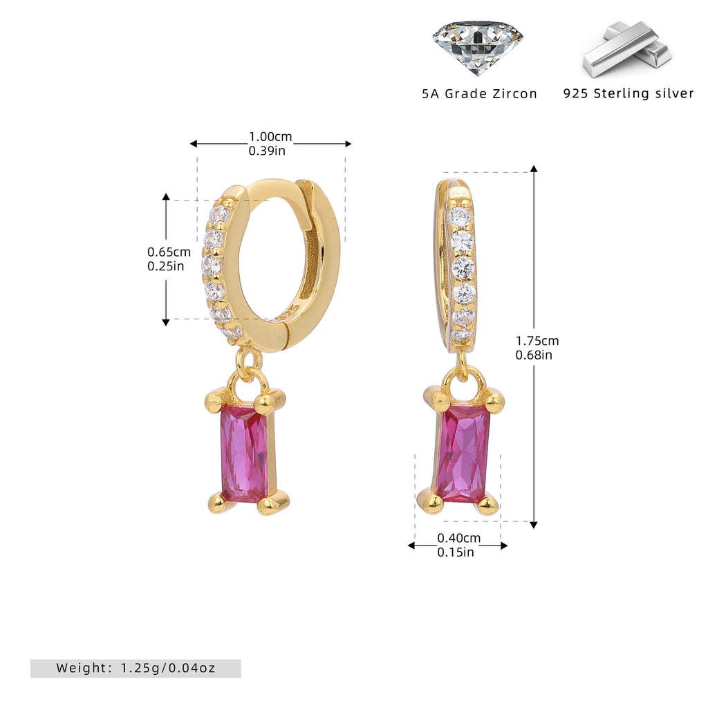 Damen Ohrstecker mit funkelnden Zirkon-Anhängern und hochwertigem 925 Sterling Silber Shop Nory