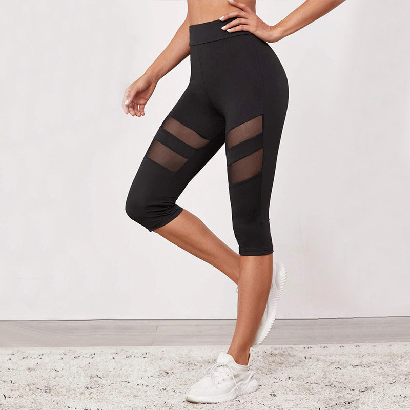 Damen Fitness-Leggings mit innovativen Mesh-Einsätzen